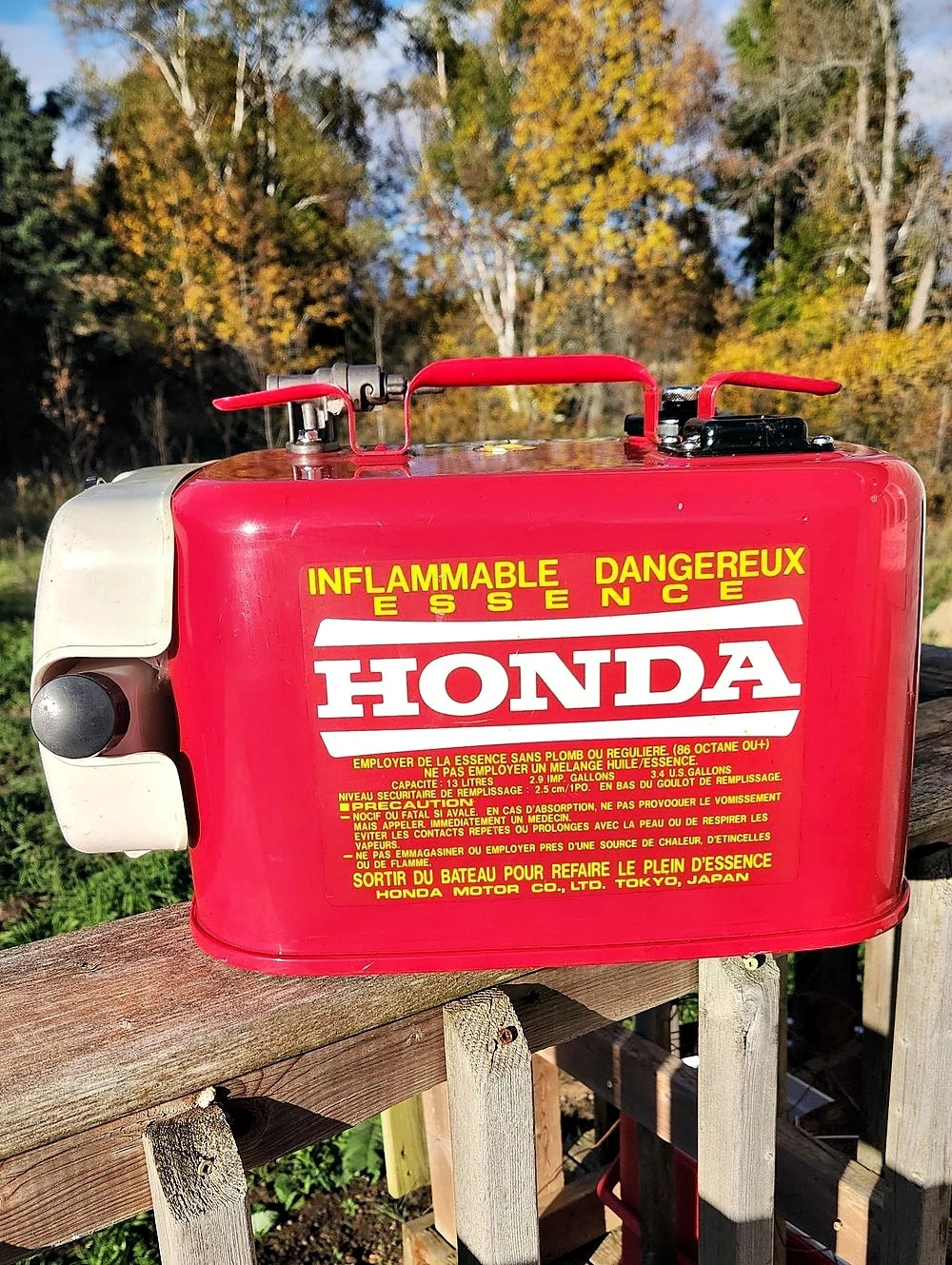 Honda Vintage Honda Marine Outboard 3.4 Gallon Metal Fuel Tank Vintage Marine